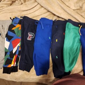 6 Pr Ralph Lauren Polo Colorful Kids Jogger Pants. All Sz 2 Toddler.